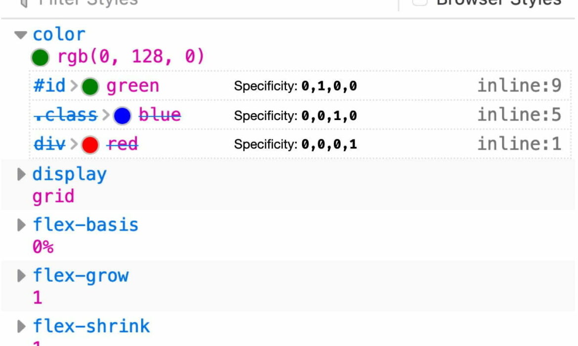 Ought to DevTools train the CSS cascade?