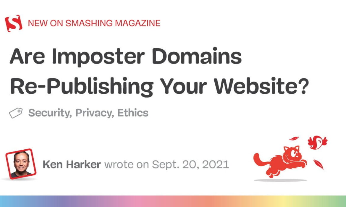 Are Imposter Domains Re-Publishing Your Web site?