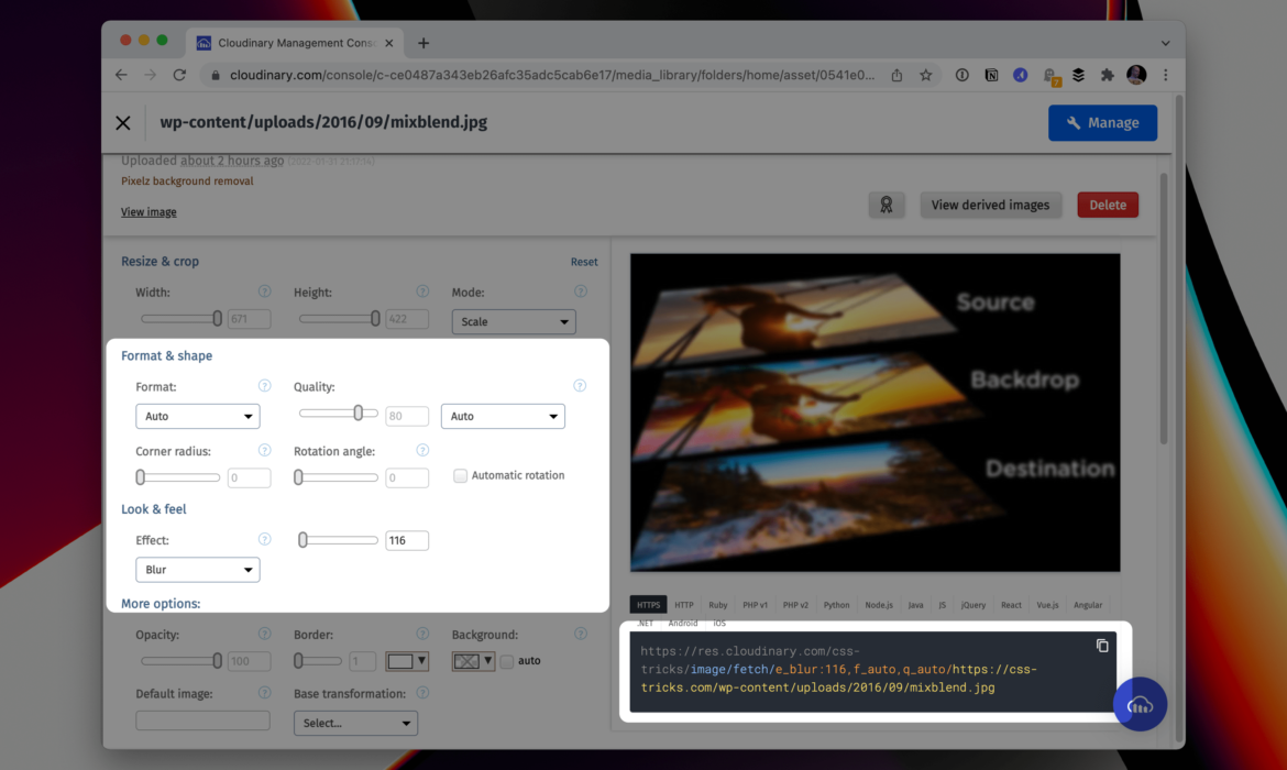 A Chrome Extension for Cloudinary That Helps You Pluck Out Helpful Media URLs From Your Library Shortly