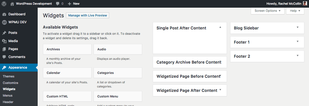 Including a Customized Widget to Any Web page, Publish or Template in WordPress