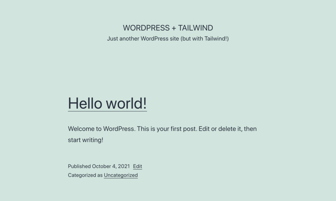 Including Tailwind CSS to New and Present WordPress Themes