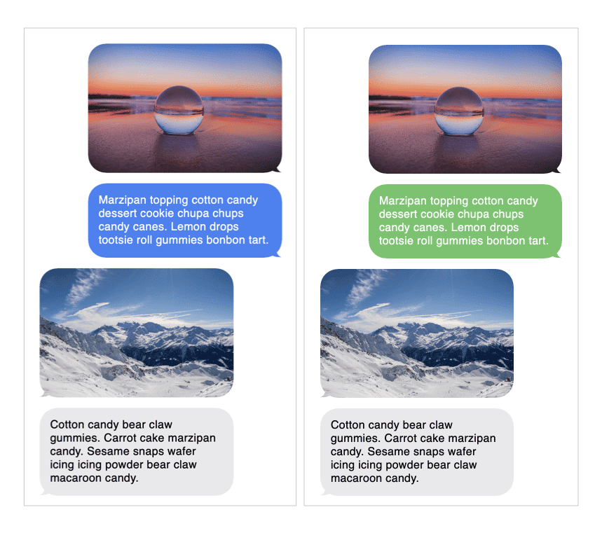 Apple Messages & Shade Distinction