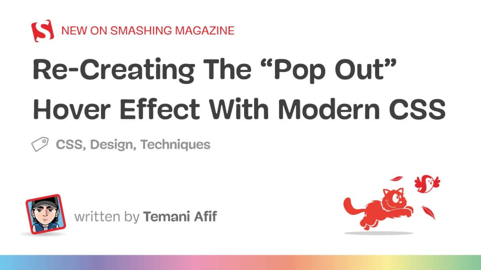 Re-Creating The Pop-Out Hover Impact With Trendy CSS (Half 2)