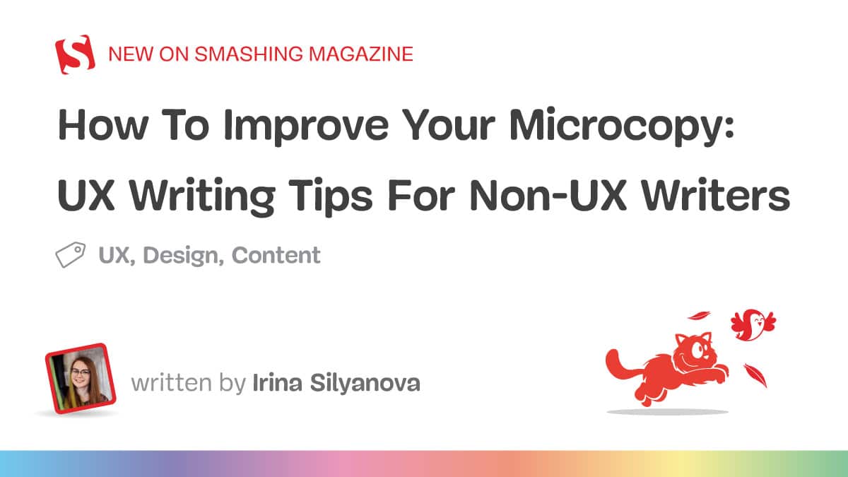 How To Enhance Your Microcopy: UX Writing Suggestions For Non-UX Writers